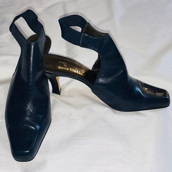 Designs by Inez DeLiso Sling-Back Heels - Women's‎ Size 11 B - Made in Spain - Picture 1 of 12